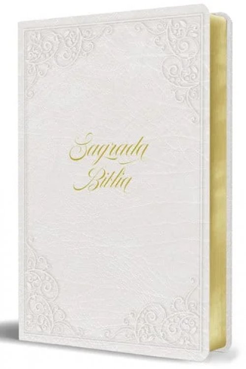 Biblia Católica: Letra Grande. Símil Piel Blanca: Boda, Quinceañera, Primera Comu nión / Catholic Leathersoft White Bible: Bride, Quinceanera, First Communi