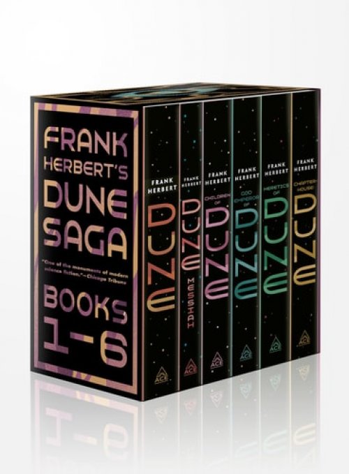 Frank Herbert's Dune Saga 6-Book Boxed Set Dune, Dune Messiah, Children of Dune, God Emperor of Dune, Heretics of Dune, and Chapterhouse: Dune