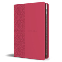 SANTA BIBLIA RVR 1960 - CREMALLERA FUCSIA - T. MANUAL - L.GRANDE - IMITACION CUERO