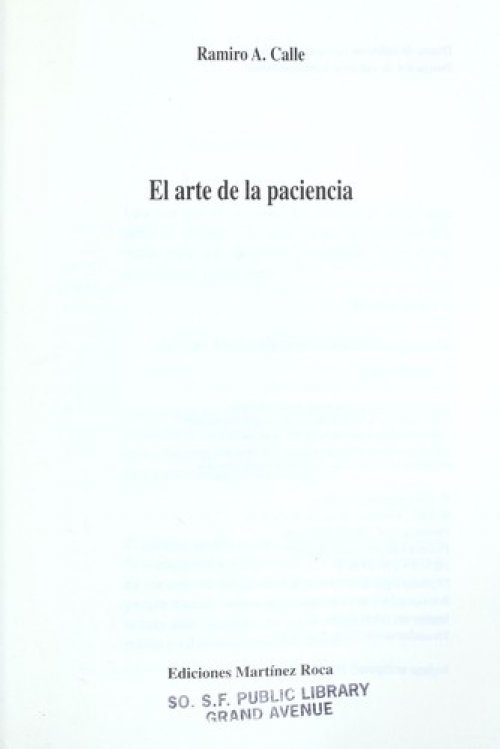 El arte de la paciencia