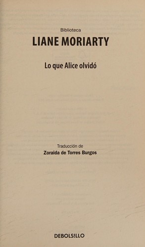 Que Alice Olvidó